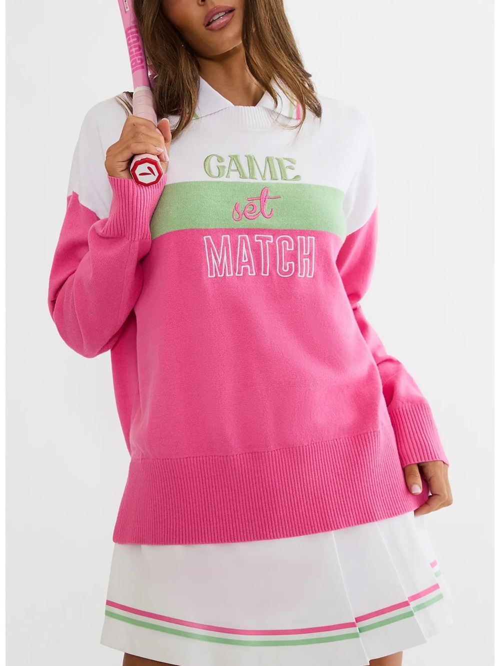Beach Riot Callie Sweater game set match pink